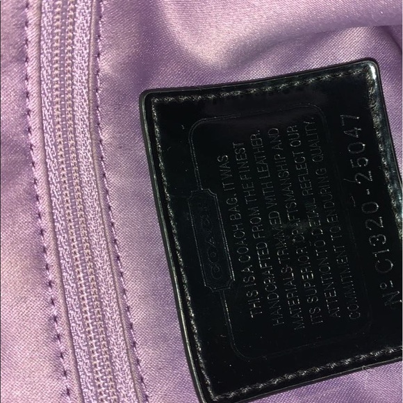 Vintage coach bag with purple insides fabric - Picture 5 of 5